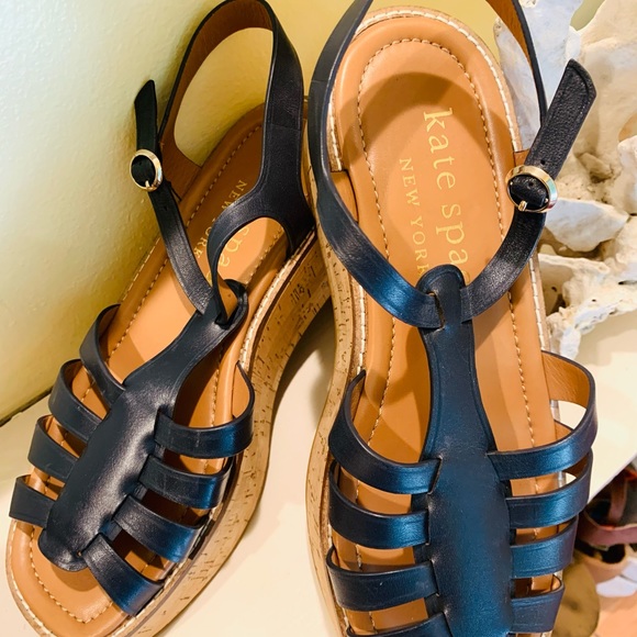 kate spade Shoes - Kate Spade, New, Navy Sandals, Gorgeous, Size 10